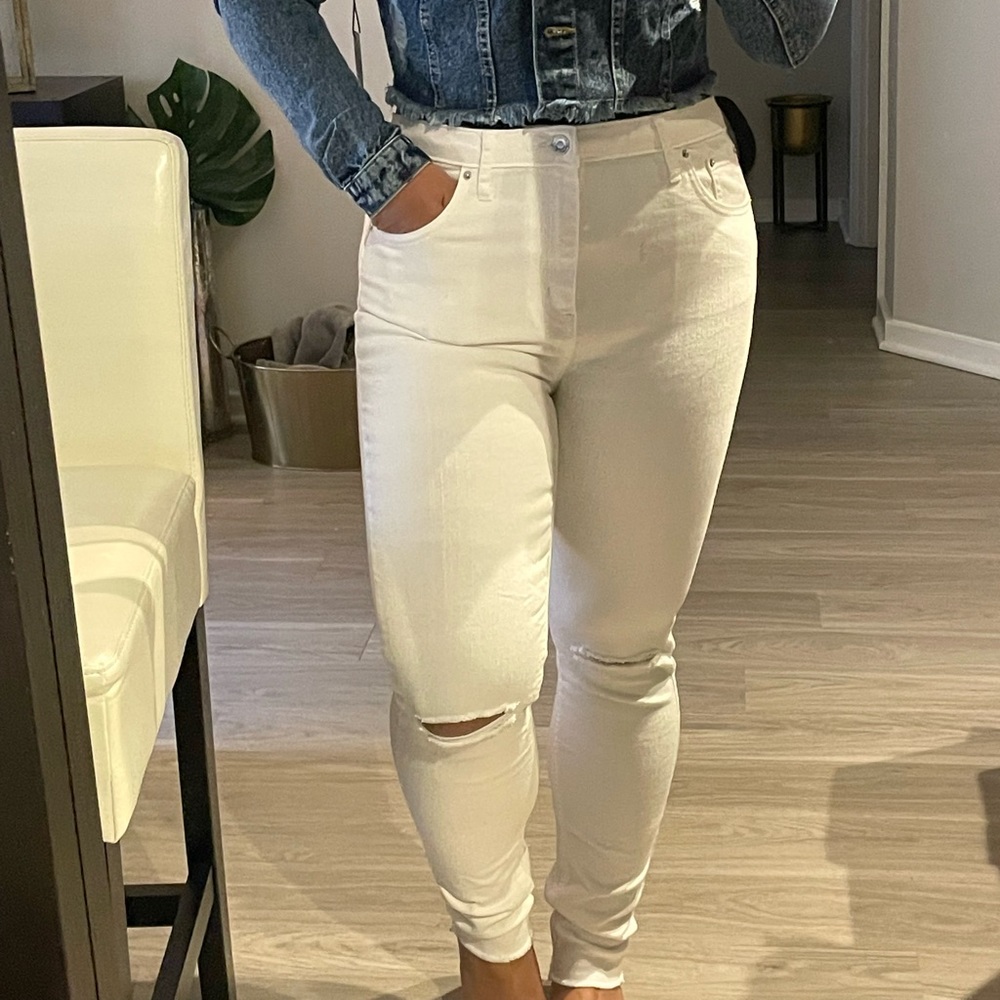 White Ripped Jeans - Picture 2 of 7